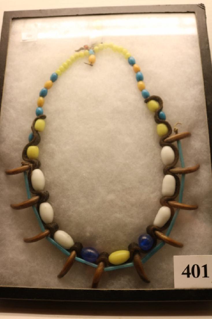 Strand of Trade Beads /10 Brown Bear Claws (1 of 3)