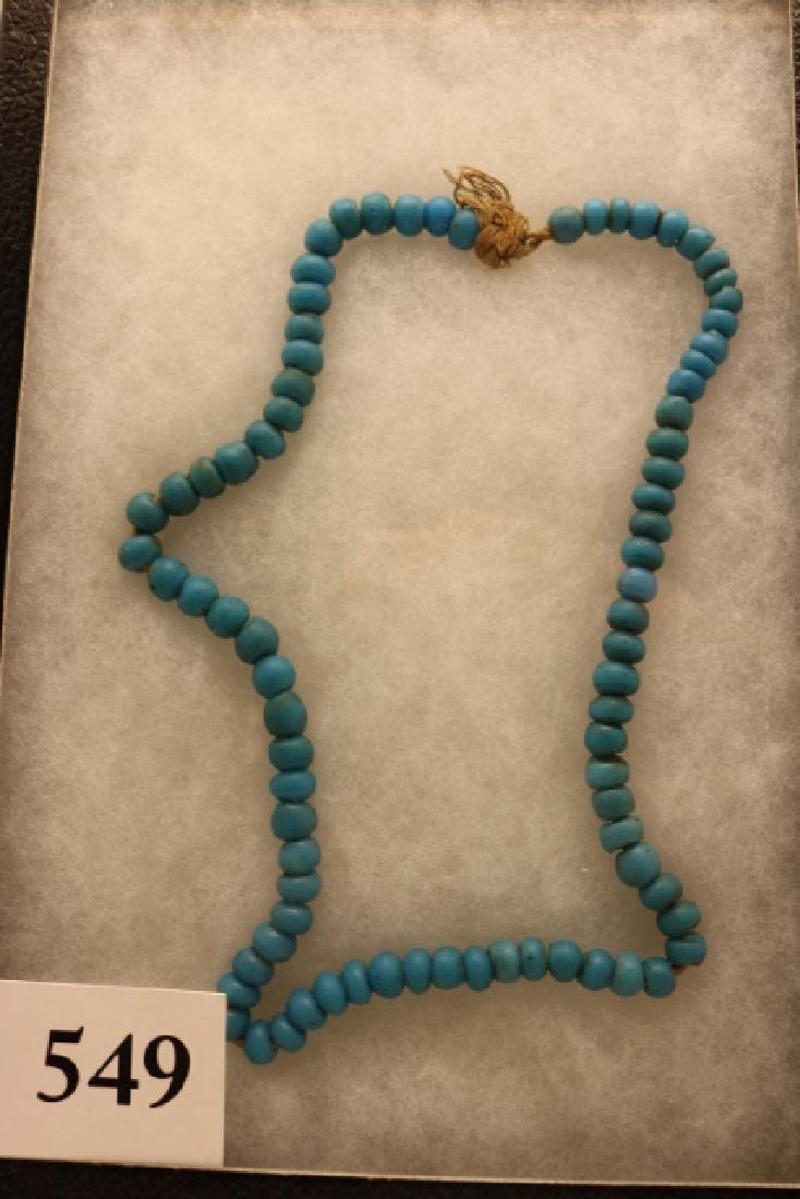 Turquoise Glass Trade Bead Necklace (1 of 1)