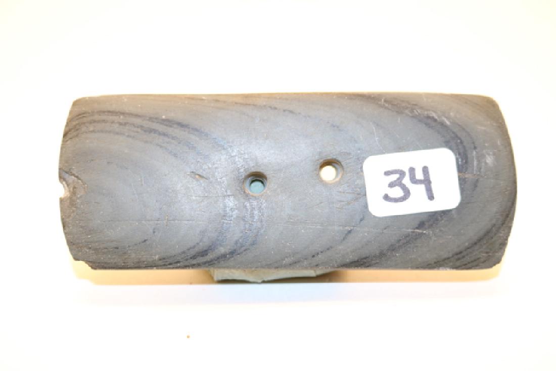 Banded Slate Rectangular Gorget (1 of 2)