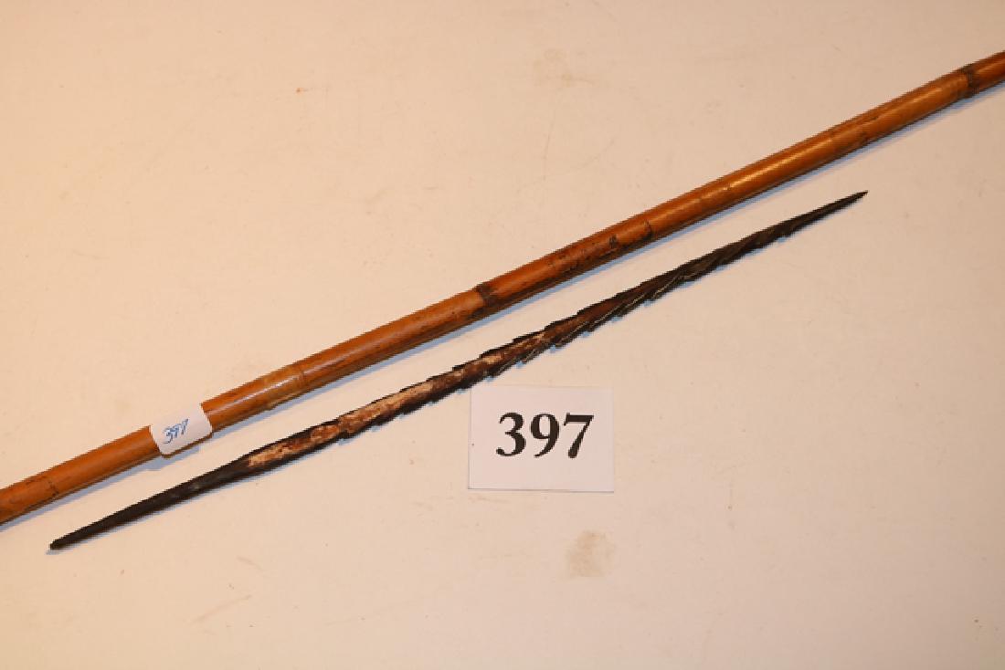 Bamboo and Bone Fish Spear: 54 ½” Bamboo and Bone Fish Spear, Islands