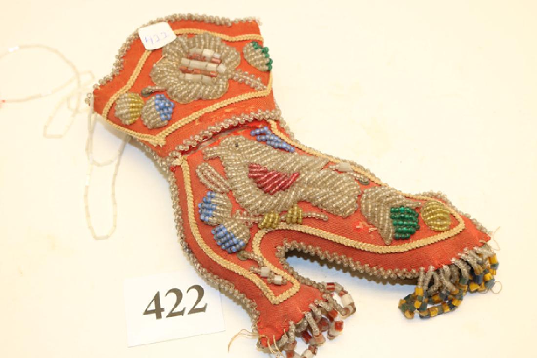 Beaded Wall Shoe Whimsy with bird (1 of 2)