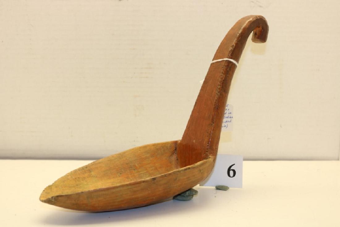 Carved Thompson River Wood Ladle (1 of 2)