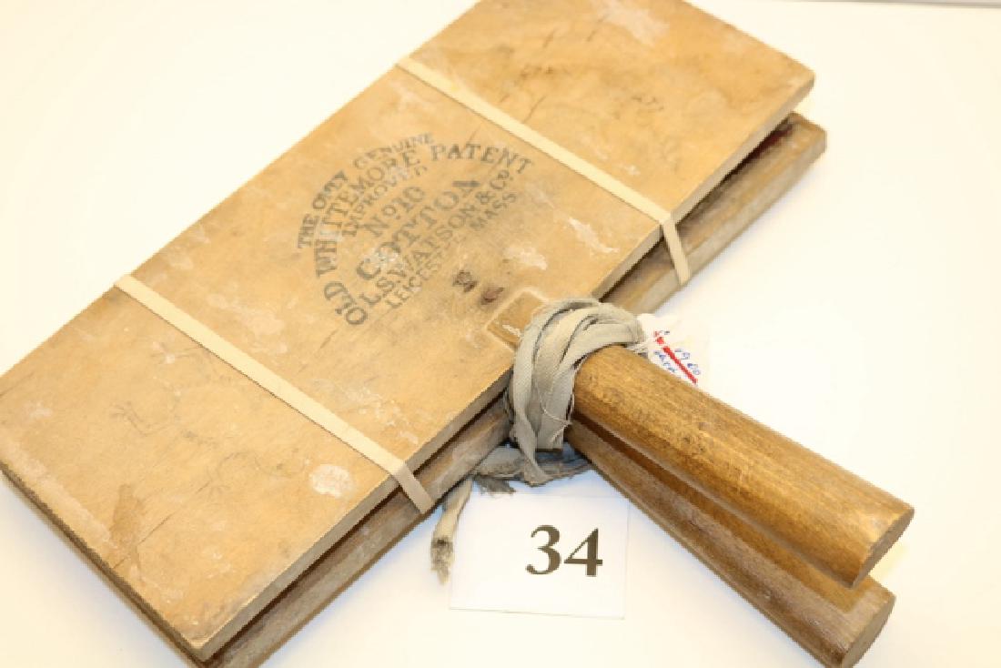 Carding Tool: 9 x 10 Carding Tool, Navajo used, Made in Mass., circa 1900's