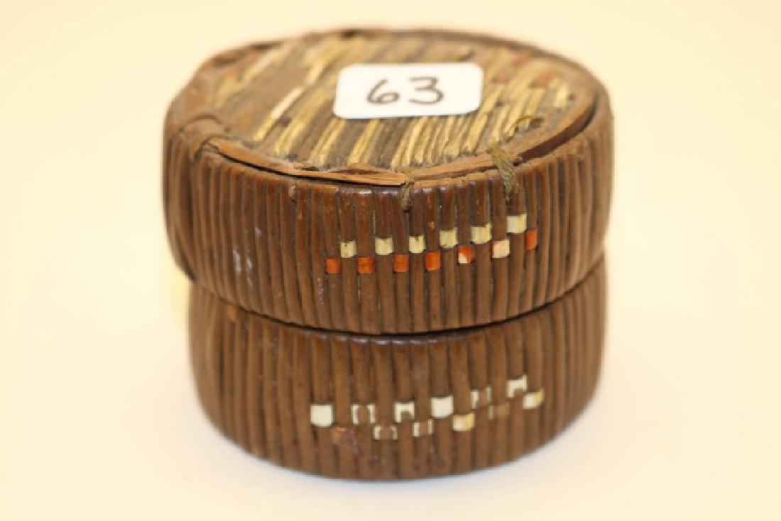 Lidded Micmac Quilled Basket Box (1 of 1)