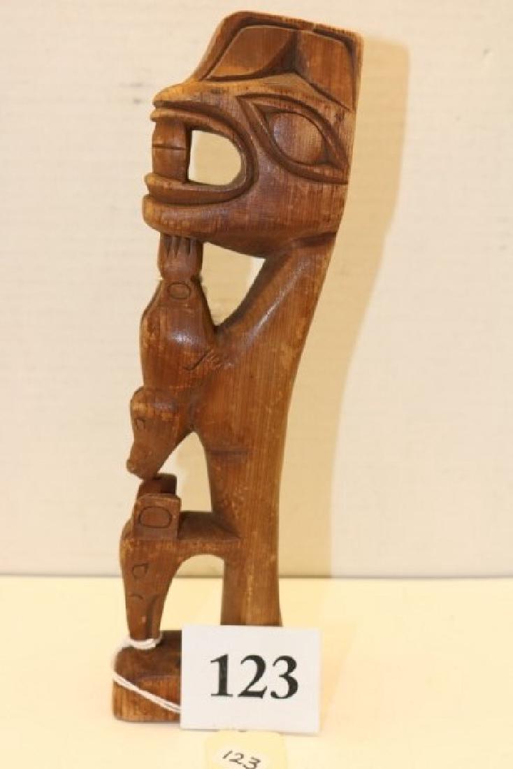 Carved Wood Heidi Totem Pole: 93/4" Carved Wood Heidi Totem Pole