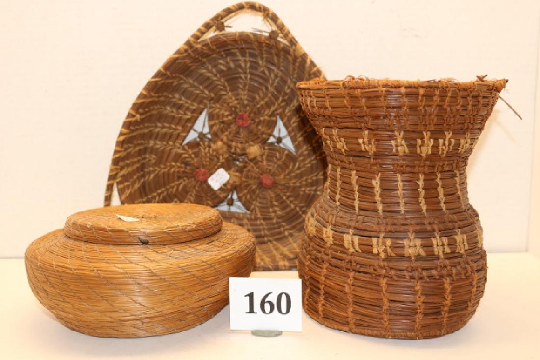 3 Pine Needle Baskets (1 of 1)