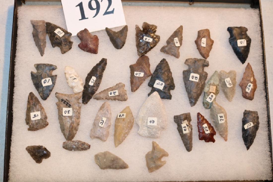 Frame with 31 Flint Points (1 of 2)