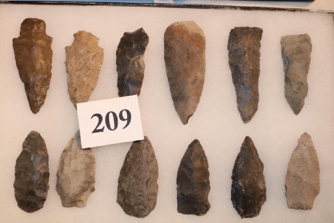 Frame with 12 Flint Points & Knives (1 of 5)