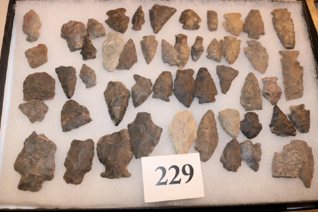 Frame with 47 Flint Points (1 of 2)