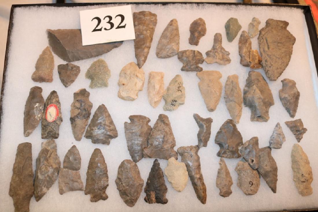 Frame with 44 Flint Points (1 of 3)