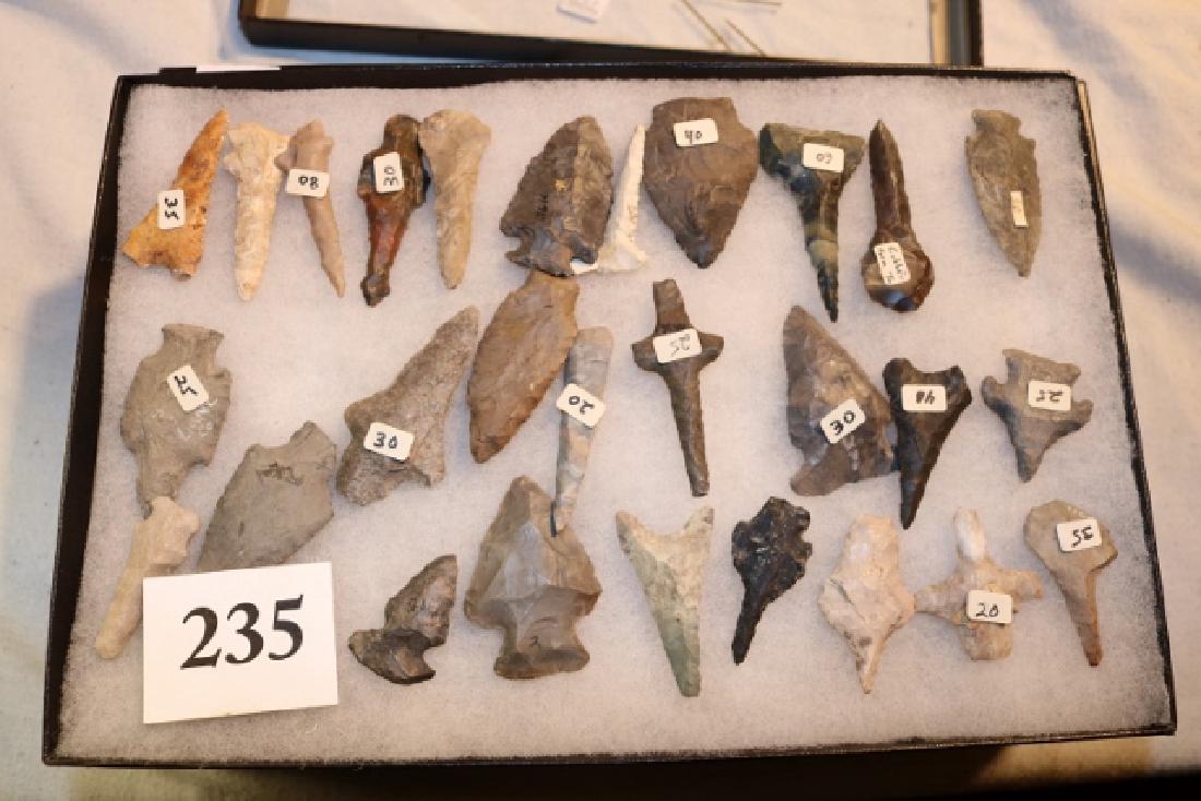 Frame with 34 Flint Points & Drills (1 of 3)