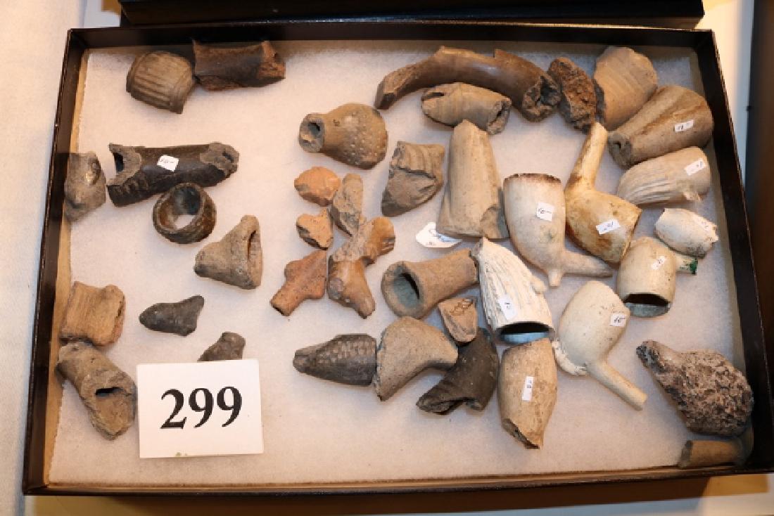 Frame with 54 Clay Pipe Fragments (1 of 1)