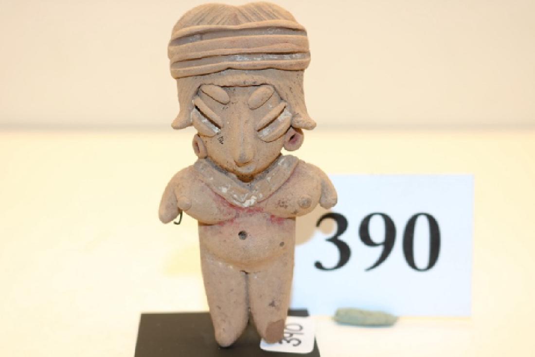 31/4" Pottery Fertility Figure: 31/4" Pottery Fertility Figure, Olmec, Mexico on stand from the Kirk Whaley Collection (1912-1994)