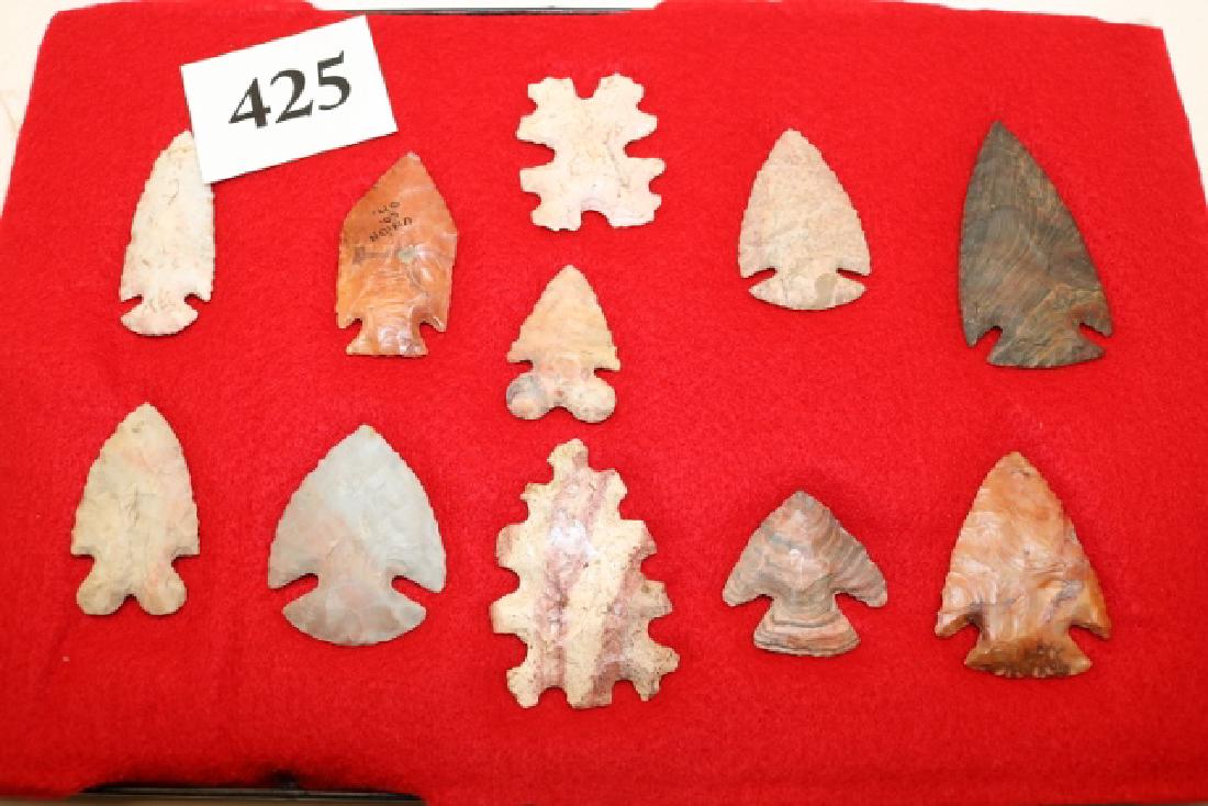 8 Flint Points and 3 Flint Eccentrics (1 of 2)