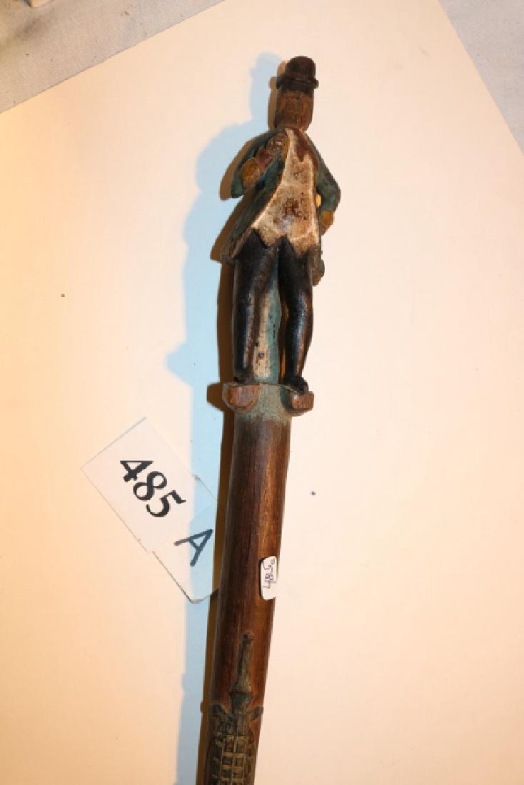 Folk Art Man Figure Walking Cane (1 of 5)