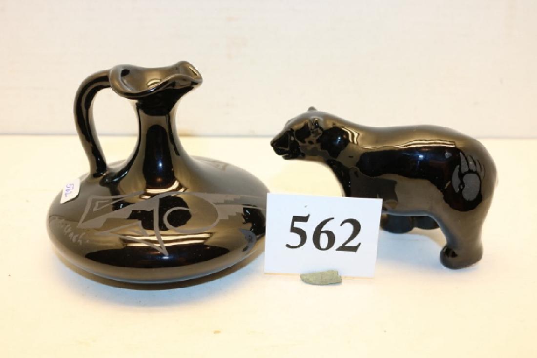 2 Ceramic Items: Black Cruet (1 of 1)