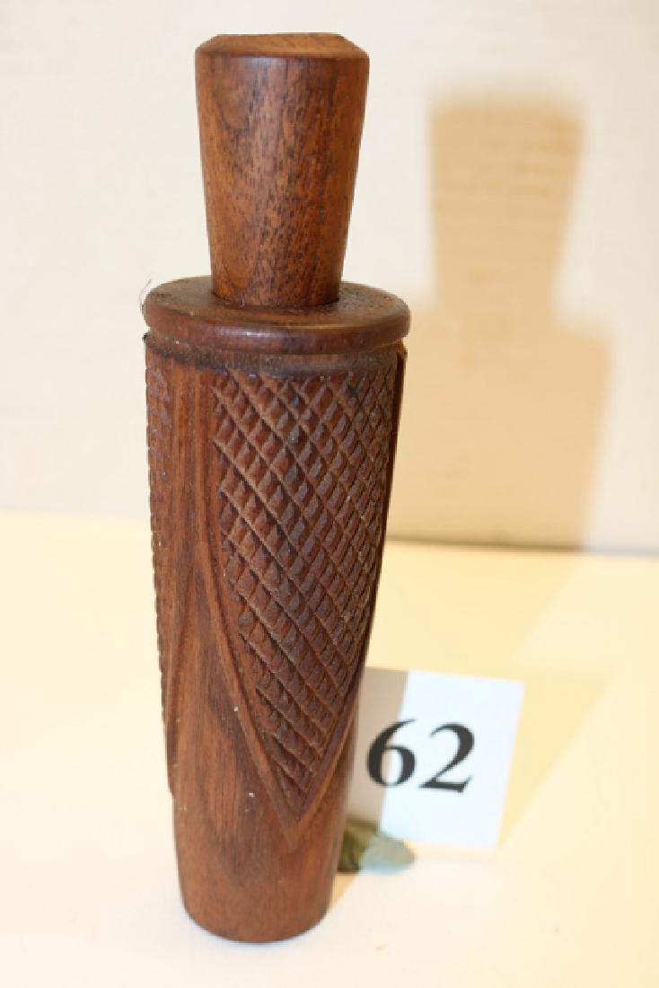 3 panel checkered walnut stopper and barrel duck call (1 of 2)