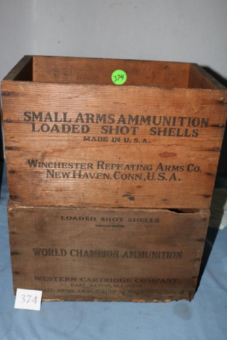 two Winchester/Western  wood shipping crates (1 of 3)