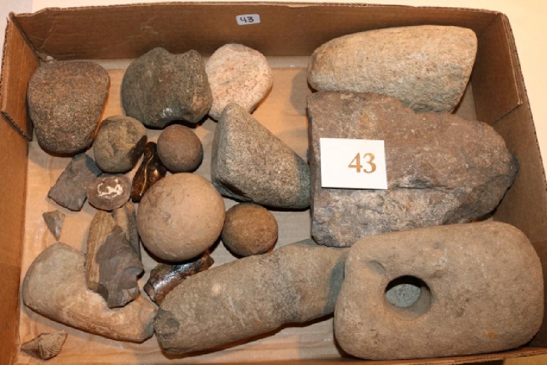 Box containing 25 Stone Tools – Pestles (1 of 1)