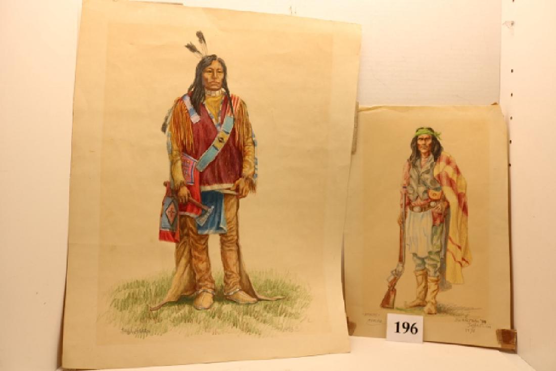 2 Hand Colored Drawings (1 of 3)