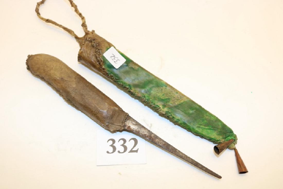 Green Point Knife Sheath/ scalping knife (1 of 1)