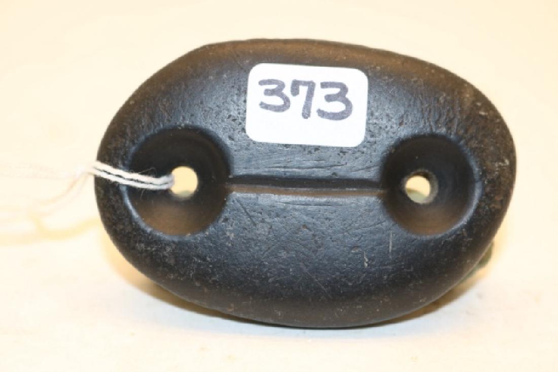 Black Hardstone 2 Hole Pebble Gorget (1 of 1)