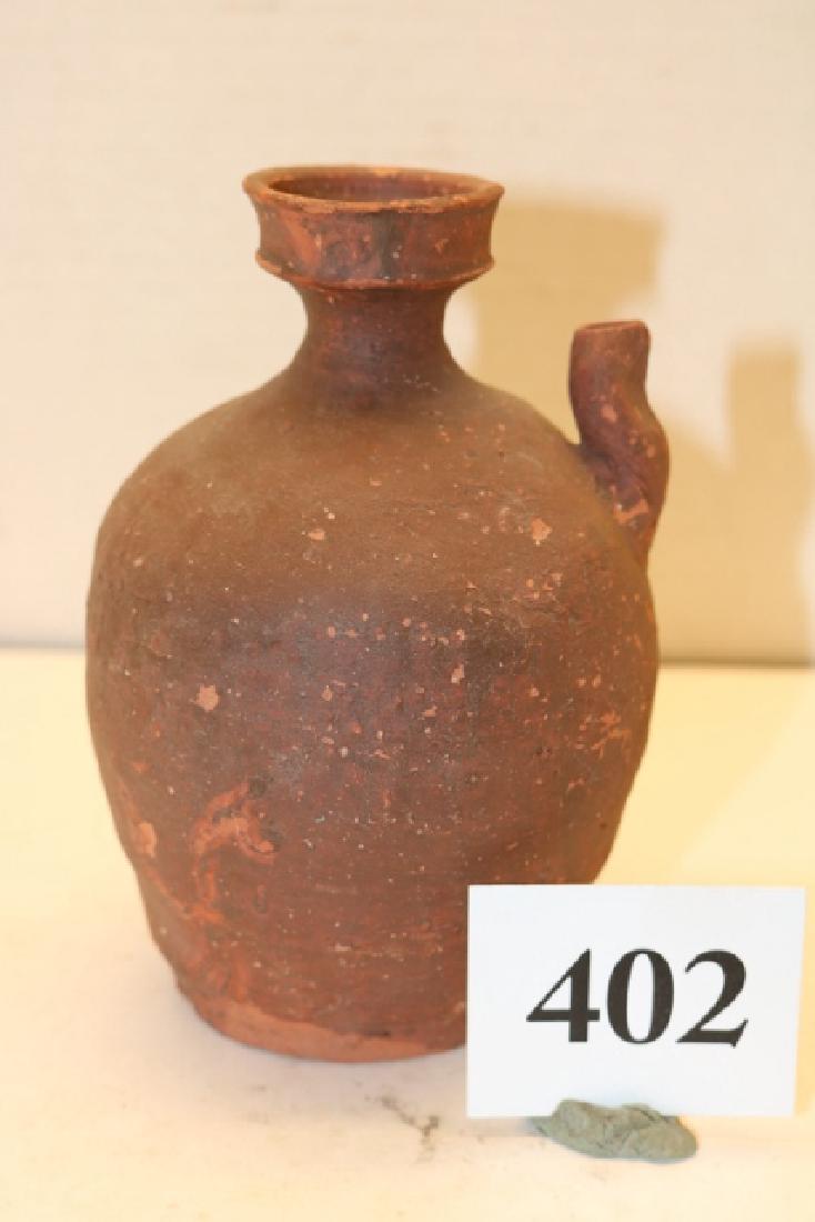 Handled Redware Water Bottle (1 of 2)