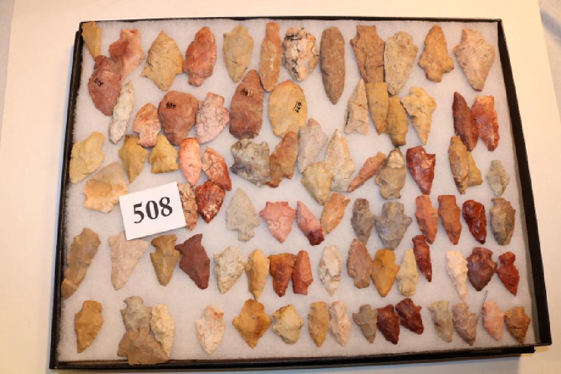 Frame with 86  Flint Points (1 of 1)