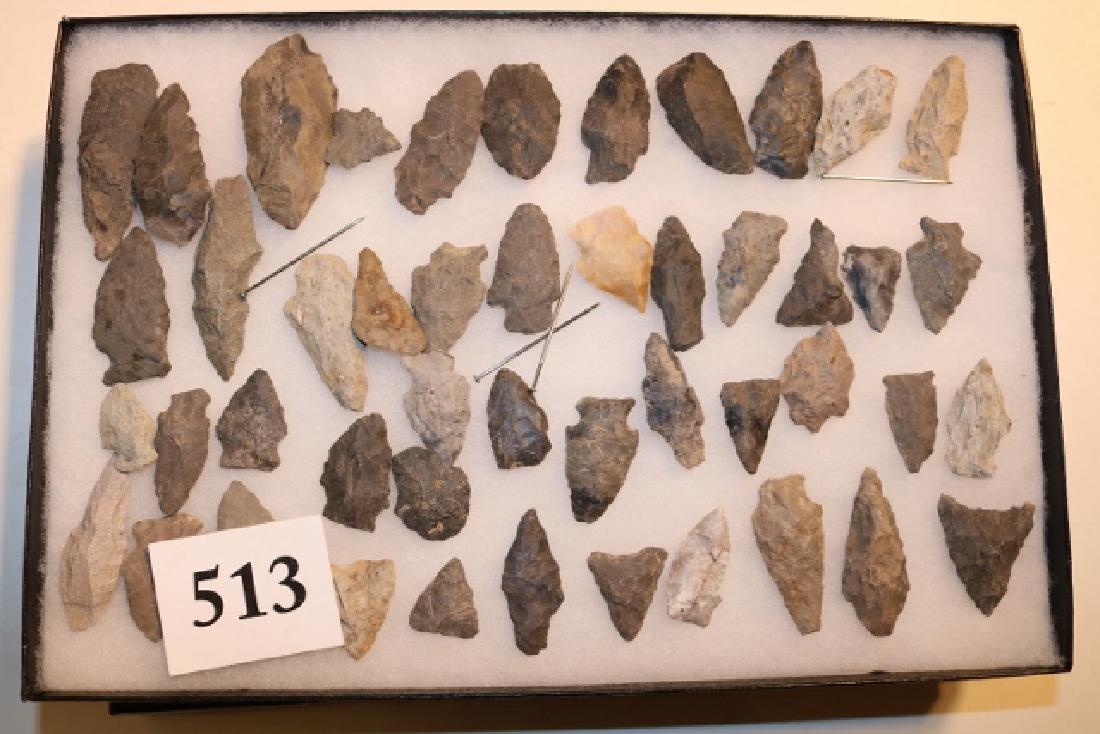 Frame with 47 Flint Points (1 of 1)