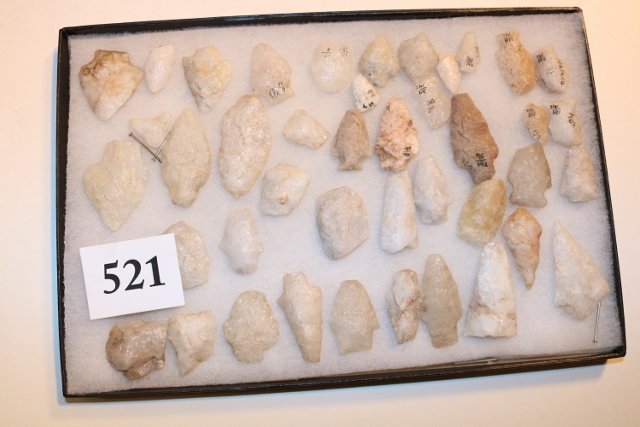 Frame with 41 Quartz Points (1 of 1)