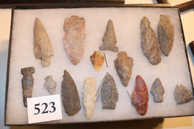 Frame with 20 Flint Points (1 of 1)