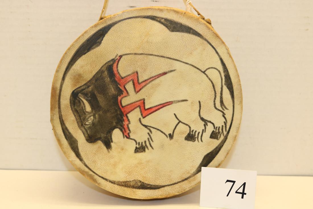 Wood & Hide Painted Hopi Drum (1 of 2)