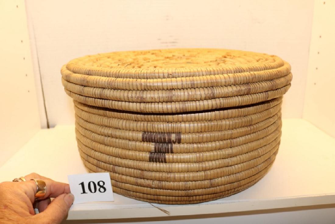 Lidded Papago Basket (1 of 2)