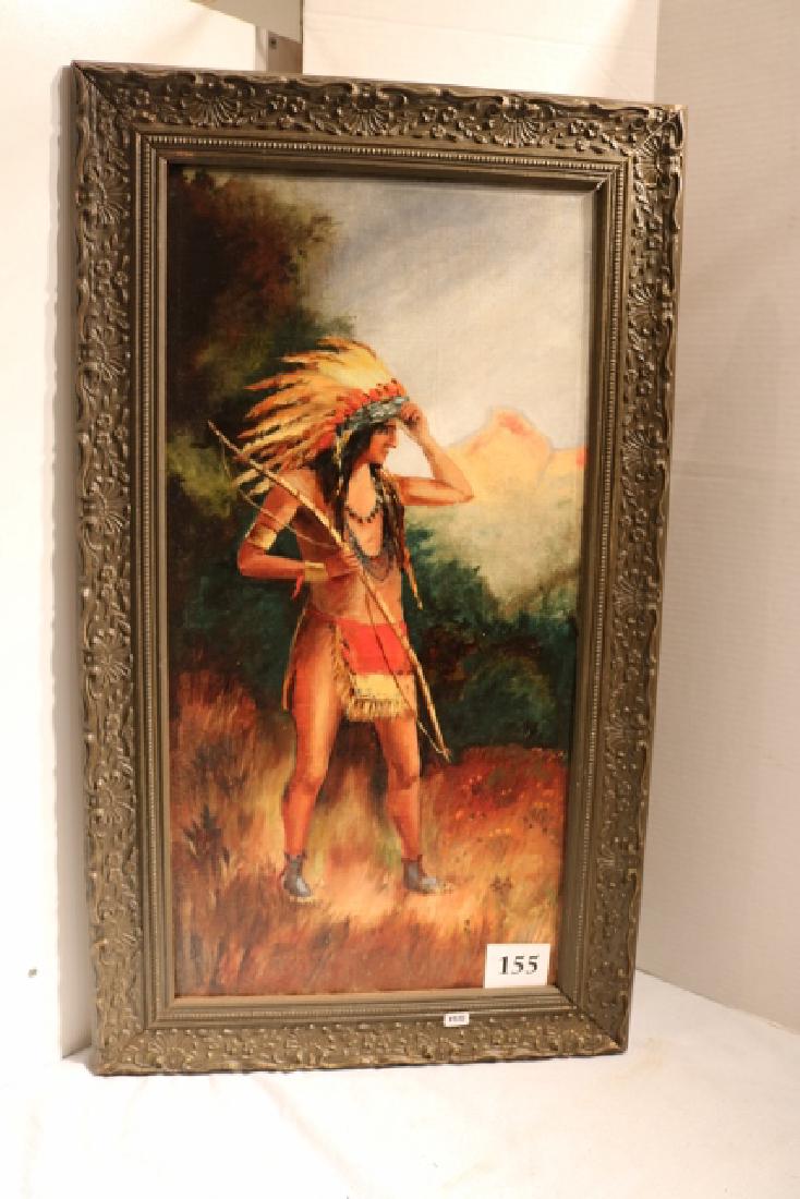 Standing Indian Painting on Canvas (1 of 2)