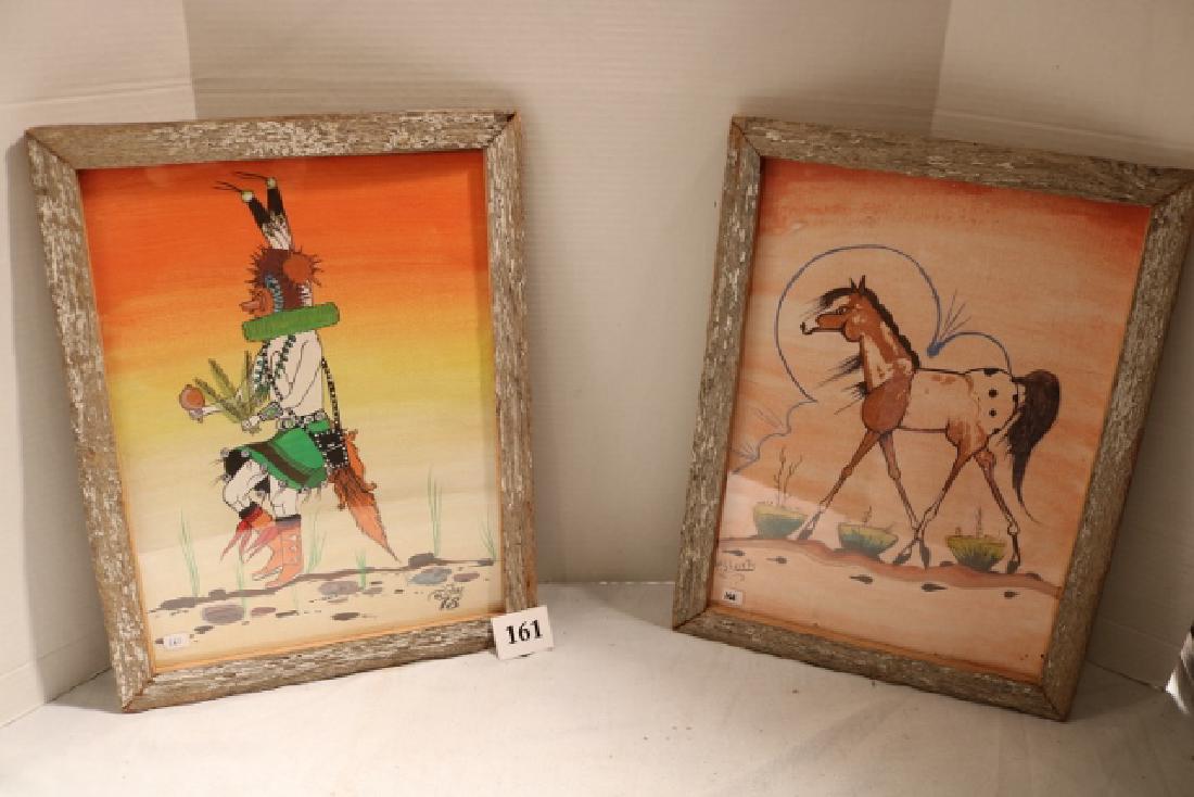2 Paintings: 2 Paintings – 14" x 18" by Johnson Chee and 14" x 18" by Paul Shorty
