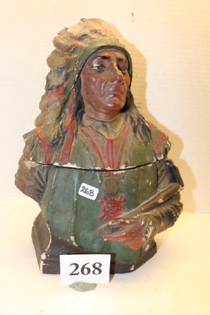 2 Pc. Plaster Indian Container (1 of 4)