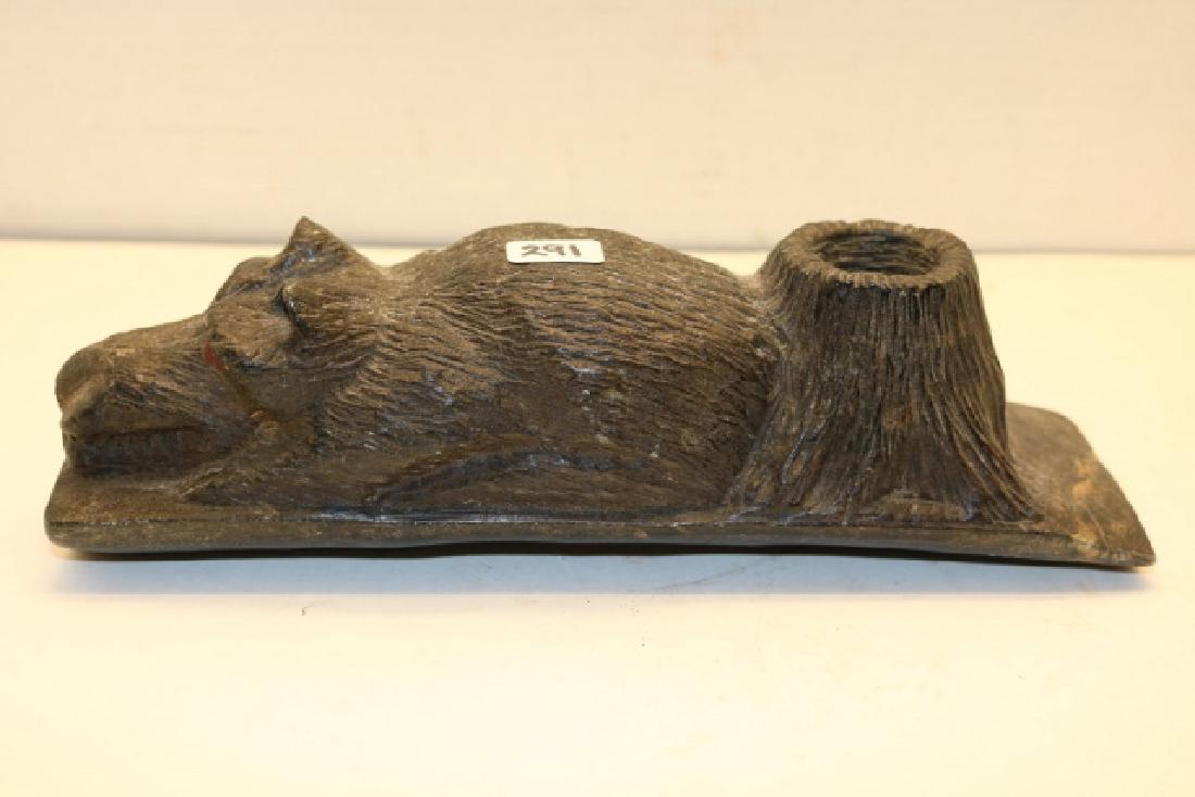 Carved Steatite Bear Pipe (1 of 2)
