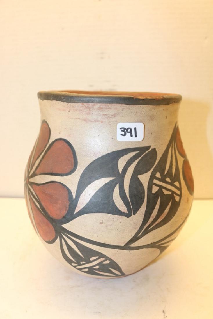 Polychrome Santa Domingo Pottery Jar (1 of 2)