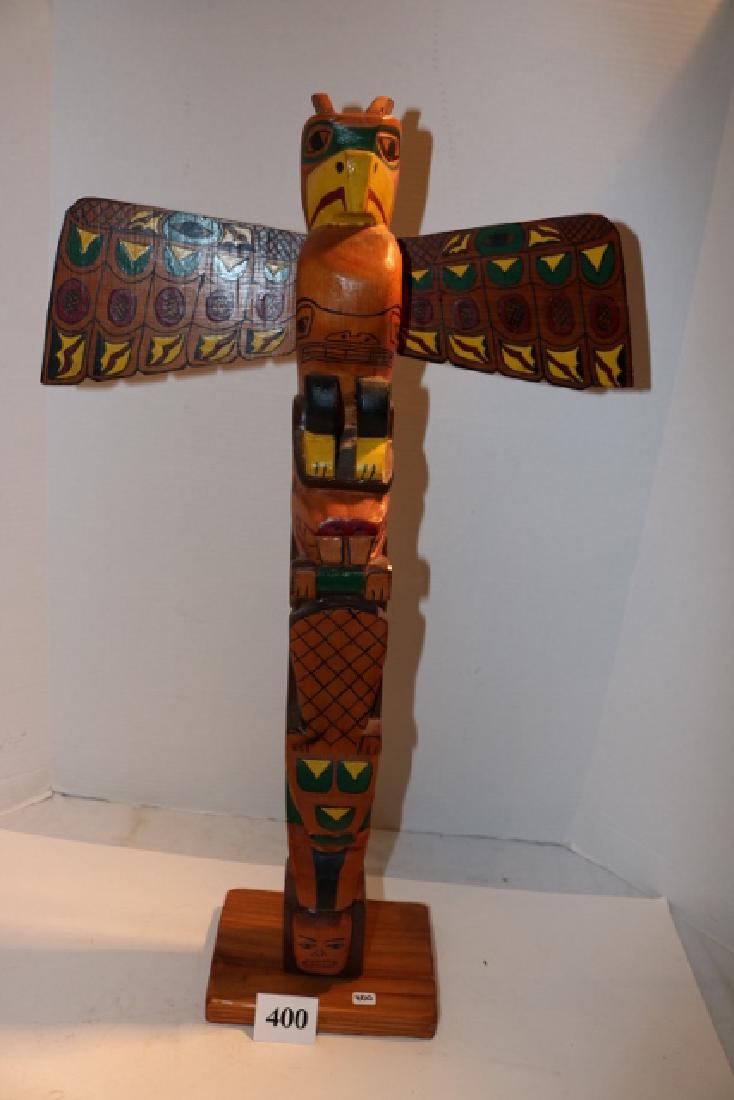 Polychrome Painted Totem Pole (1 of 3)