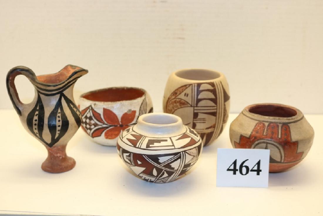 4 Acoma – 1 Hopi Small Pots (1 of 1)
