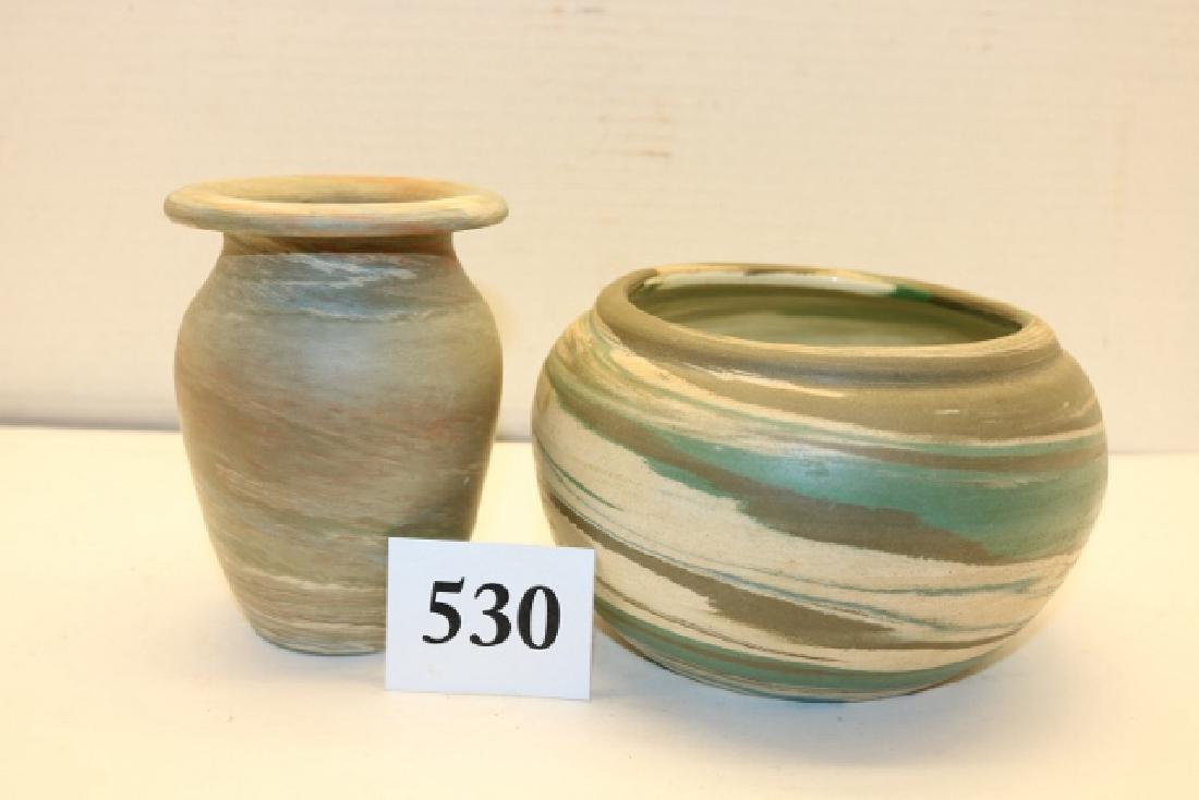 2 Pcs. Pottery, (1) Niloak, 1 Desert Sands (1 of 1)