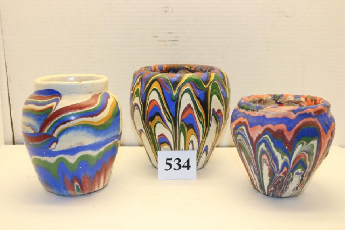 3 Pcs. Pottery Vases (1 of 1)