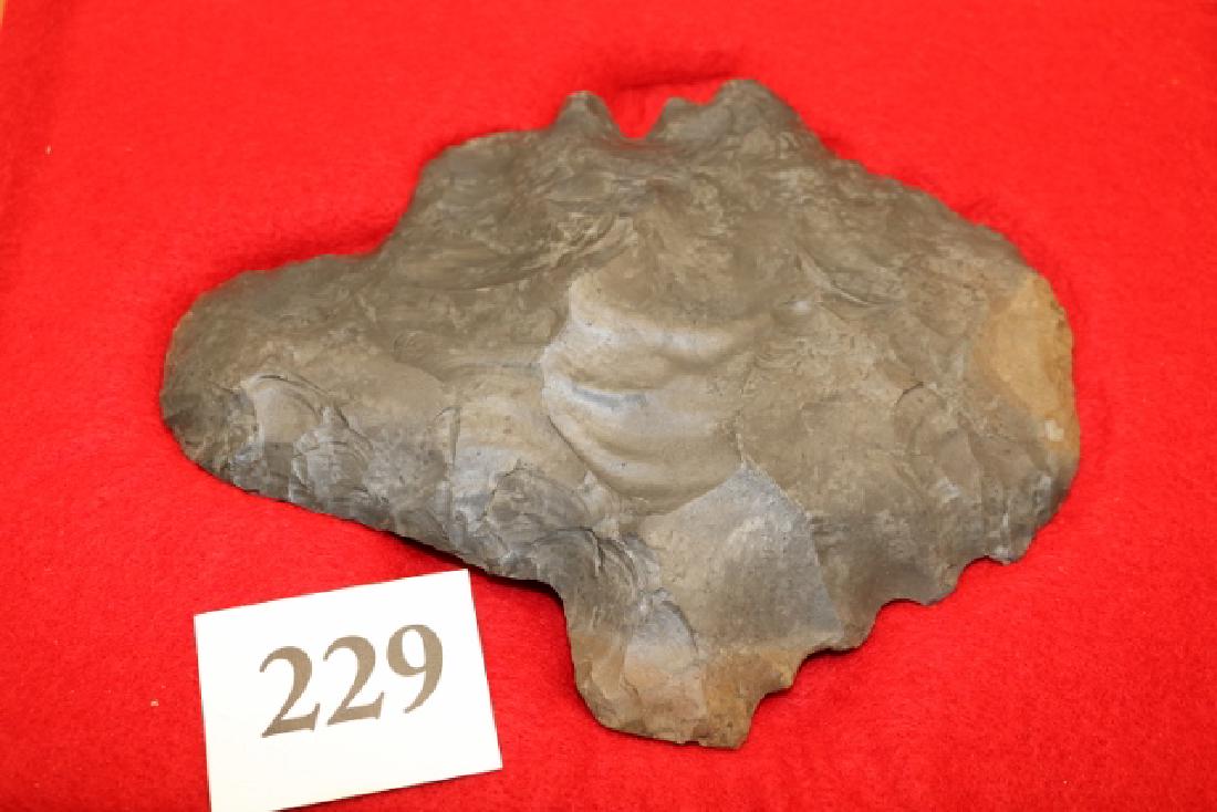 Dover Flint Face Effigy: Framed 6" x 7" Dover Flint Face Effigy, age uncertain, great display item