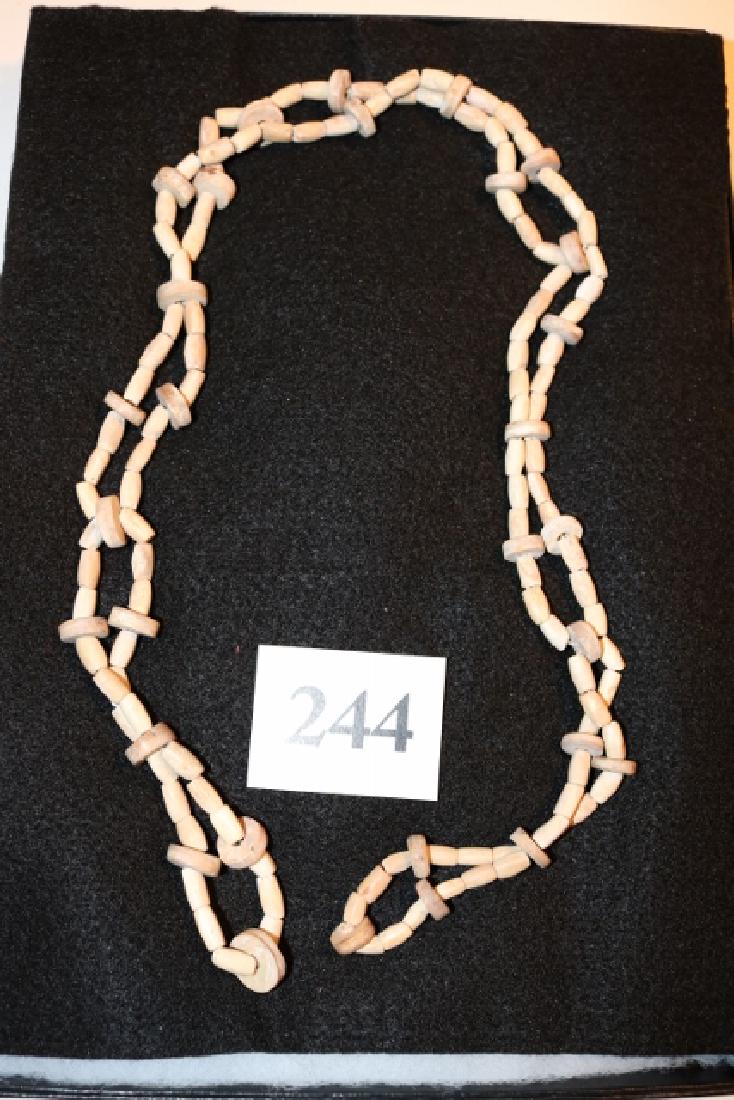 Strand of Fine Shell Beads: 48" Strand of Fine Shell Beads from Spiro Mound LeFlore Co., Oklahoma