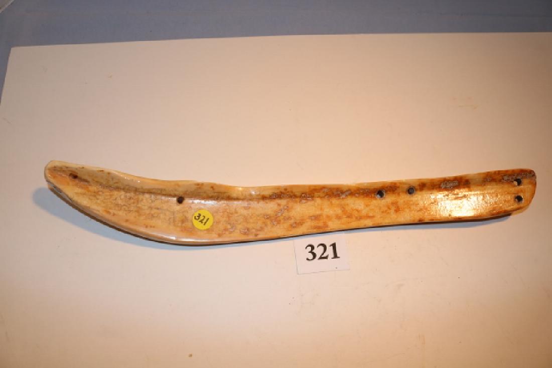 Fossilized Ivory Sled Runner NO SHIPPING OUT OF COUNTRY: Fantastic Fossilized Ivory Sled Runner, great patination, 19 1/4" long no shipping out of country