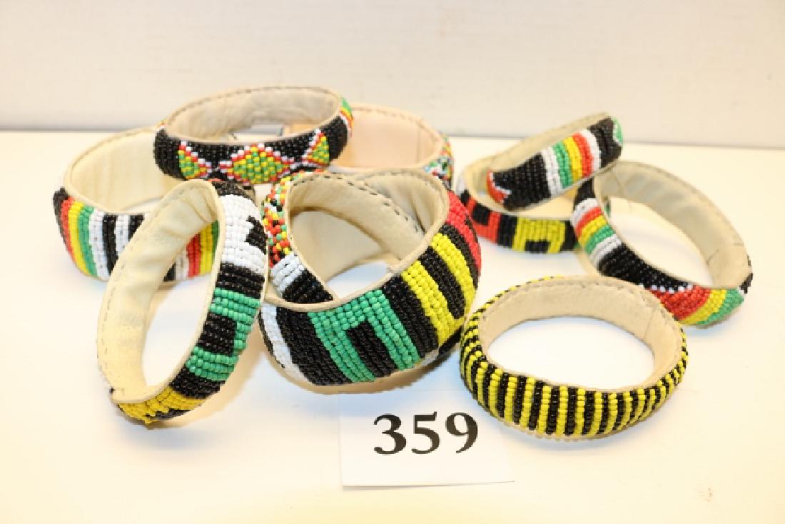 Group of (10) Beaded Bracelets: Group of (10) Reservation Era Beaded Bracelets