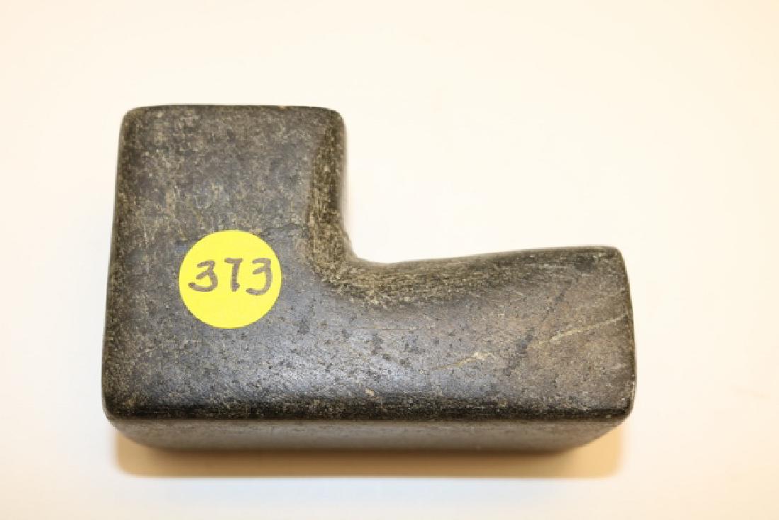 Steatite Block Pipe: 4" x 2" Steatite Block Pipe, late historic