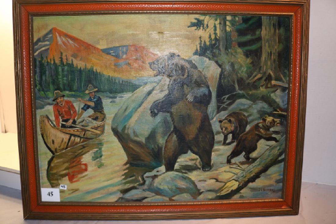 Hand Painted Hunters Bear (1 of 2)