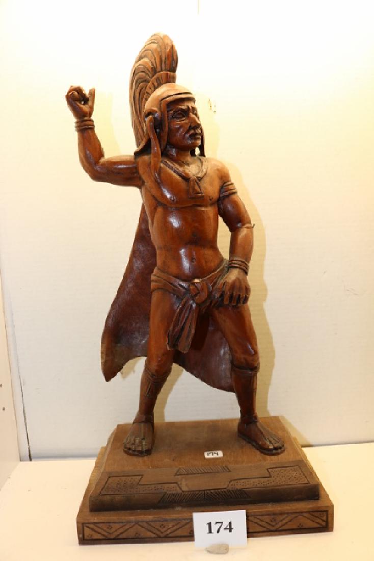 Wood Aztec Warrior God Figure (1 of 2)