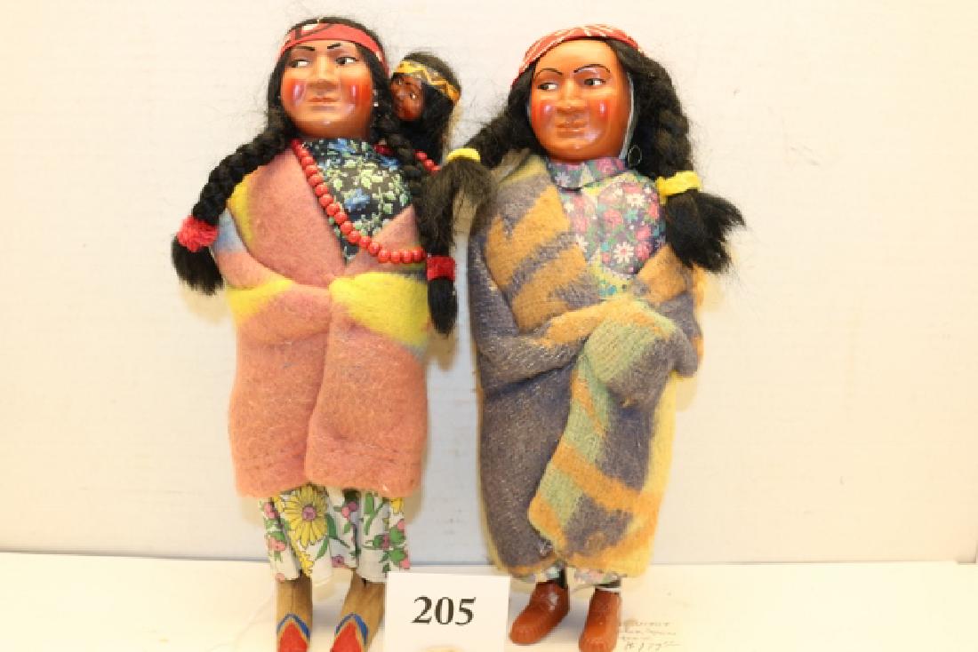 Pair Female Skookum Dolls (1 of 1)